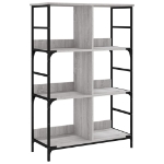 Libreria Grigio Sonoma 78,5x33x117,5 cm in Legno Multistrato