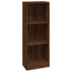 Libreria 3 Ripiani Rovere Marrone 40x24x109cm Legno Multistrato