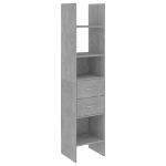 Libreria Grigio Cemento 40x35x180 cm in Legno Multistrato