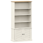 Libreria VIGO 85x35x170 cm in Legno Massello di Pino Bianco