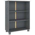 Libreria HAMAR Grigio Scuro 85x35x112 cm Legno Massello di Pino