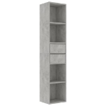 Libreria Grigio Cemento 36x30x171 cm in Legno Multistrato