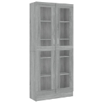 Mobile Vetrina Grigio Sonoma 82,5x30,5x185,5 Legno Multistrato