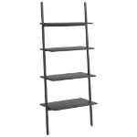 Scaffale Pendente a 4 Livelli Nero 64x34x150,5 cm