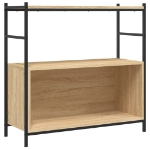 Libreria Rovere Sonoma 80x30x78,5 cm Legno Multistrato e Ferro