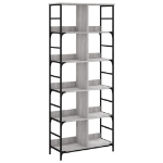 Libreria Grigio Sonoma 78,5x33x188,5 cm in Legno Multistrato