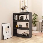 Libreria/Divisorio Grigio 100x30x103 cm in Massello di Pino