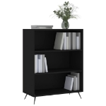 Libreria Nera 69,5x32,5x90 cm in Legno Multistrato