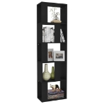 Libreria/Divisorio Nero 45x24x159 cm in Legno Multistrato