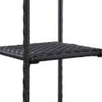 Scaffale Nero 30x30x150 cm in Polyrattan