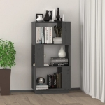 Libreria/Divisorio Grigio 51x25x101 cm Legno Massello di Pino