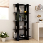 Libreria/Divisorio Nero 80x30x160 cm in Truciolato