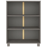 Libreria HAMAR Grigio Chiaro 85x35x112cm Legno Massello di Pino