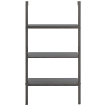 Scaffale Pendente a 3 Livelli Nero 64x35x120,5 cm