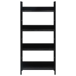 Scaffale Libri 4 Ripiani Nero 60x27,6x124,5cm Legno Multistrato