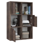 Libreria Rovere Fumo 60x27,5x88 cm in Legno Multistrato