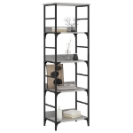 Libreria Grigio Sonoma 50x33x153 cm in Legno Multistrato