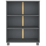 Libreria HAMAR Grigio Scuro 85x35x112 cm Legno Massello di Pino