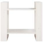 Libreria/Divisorio Bianco 60x35x57 cm in Legno Massello di Pino