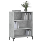 Libreria Grigio Cemento 69,5x32,5x90 cm in Legno Multistrato