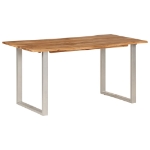 Tavolo da Pranzo 154x80x76 cm in Legno Massello di Acacia