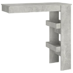 Bancone da Muro Grigio Cemento 102x45x103,5 cm Legno Compensato