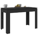 Tavolo da Pranzo Nero 120x60x76 cm in Legno Multistrato