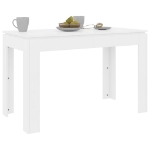 Tavolo da Pranzo Bianco Lucido 120x60x76 cm Legno Multistrato