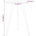 Tavolo da Bistrot Marrone Scuro Ø50x76 cm in MDF e Ferro