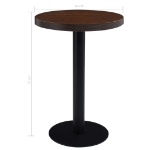 Tavolo da Bistrot Marrone Scuro 60 cm in MDF