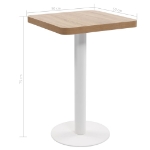 Tavolo da Bistrot Marrone Chiaro 50x50 cm in MDF