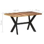 Tavolo da Pranzo 140x70x75 cm Legno Massello con Finitura Miele