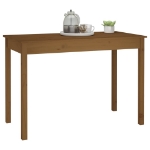 Tavolo da Pranzo Miele 110x55x75 cm in Legno Massello di Pino