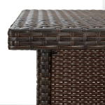 Tavolo da Bar ad Angolo Marrone 100x50x105 cm in Polyrattan