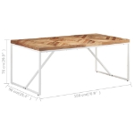 Tavolo da Pranzo 180x90x76 cm Legno Massello di Acacia e Mango