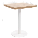 Tavolo da Bistrot Marrone Chiaro 60x60 cm in MDF