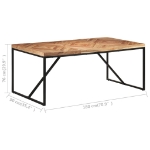 Tavolo da Pranzo 180x90x76 cm Legno Massello di Acacia e Mango