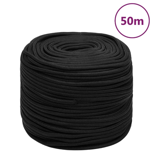 Corda Nautica Completamente Nera 10 mm 50 m in Polipropilene