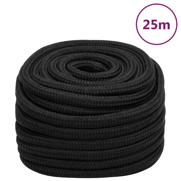 Corda Nautica Completamente Nera 20 mm 25 m in Polipropilene