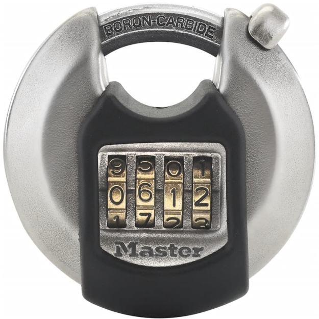 Master Lock Lucchetto a Disco Excell in Acciaio Inox 70 mm M40EURDNUM