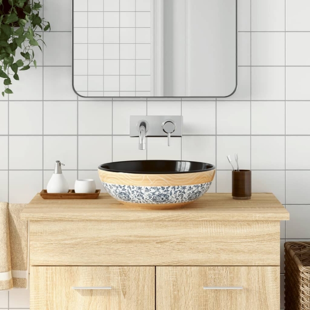 Lavabo da Appoggio Multicolore Rotondo F41x14 cm Ceramica