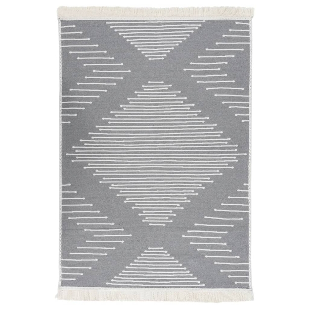 Tappeto Grigio Scuro 160x230 cm in Cotone