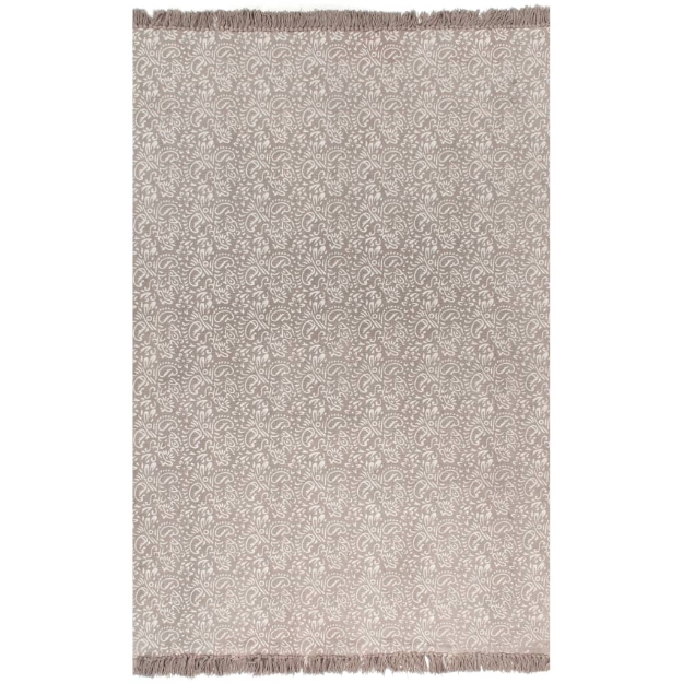 Tappeto Kilim in Cotone 120x180 cm Grigio Talpa con Motivi