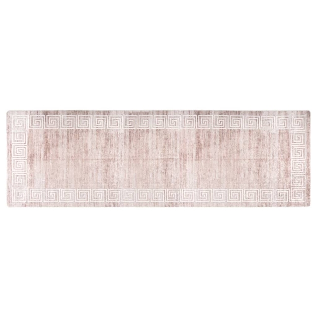 Tappeto Lavabile 80x300 cm Beige Antiscivolo