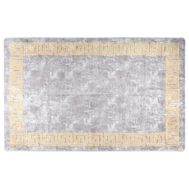 Tappeto Lavabile 80x150 cm Grigio Antiscivolo