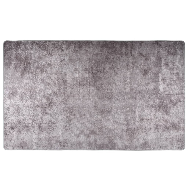 Tappeto Lavabile Grigio 120x170 cm Antiscivolo