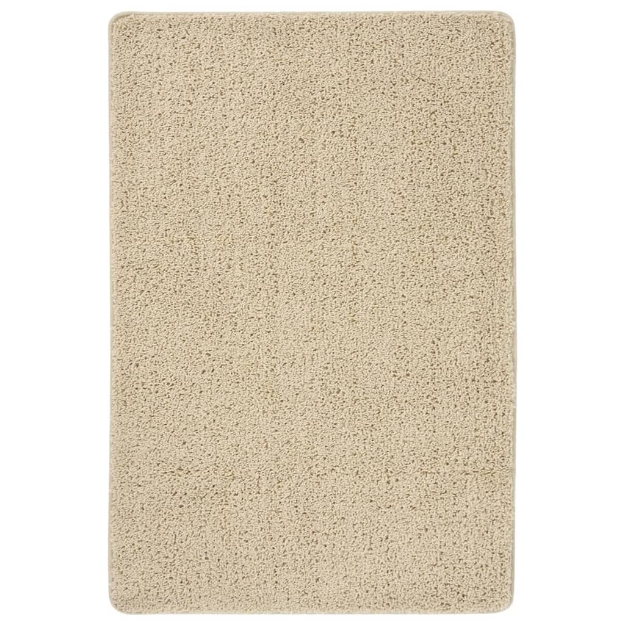 Tappeto Shaggy Crema 140x200 cm Antiscivolo