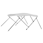 Bimini di Prua con Tendalino a 3 Archi Bianco 183x196x137 cm