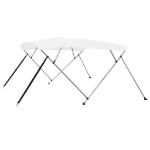 Bimini di Prua con Tendalino a 4 Archi Bianco 243x210x137 cm