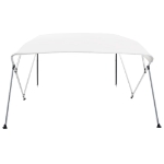 Bimini di Prua con Tendalino a 4 Archi Bianco 243x210x137 cm